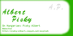 albert pisky business card